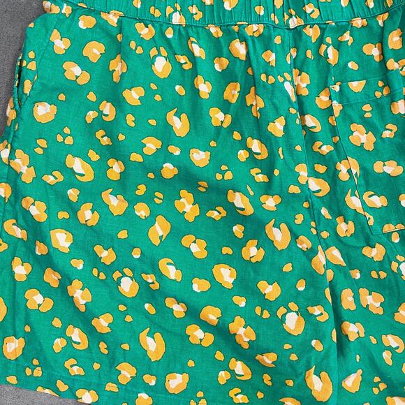 Tabitha Brown for Target Green Yellow Linen casual shorts womens 2X plus 2XL - Picture 6 of 7